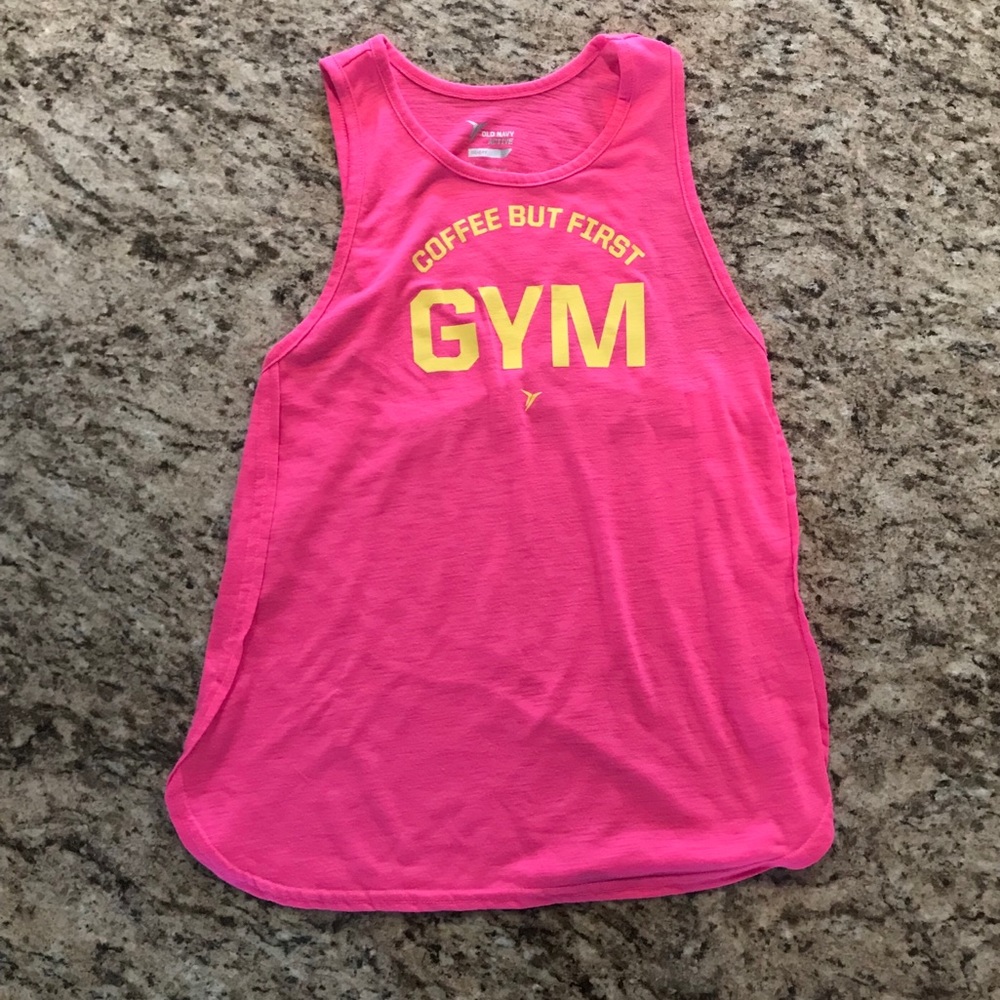 Old Navy Coffee But First Gym Workout Tank